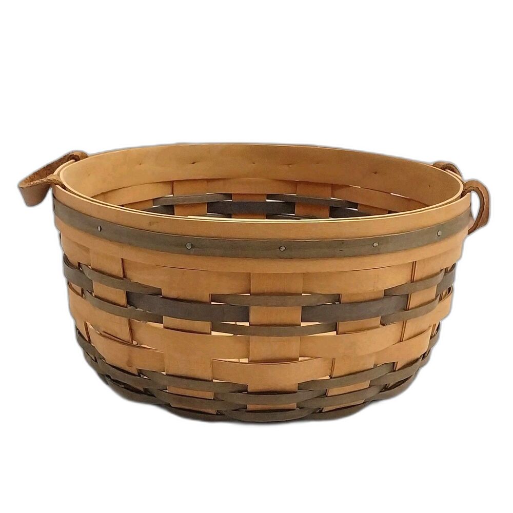 Handmade Wicker Basket Carnation Baskets Signed 1997 4 1/2" X 9" #X9